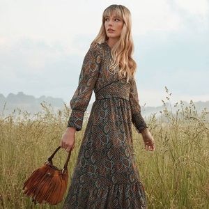 Zara | Dresses | Zara Printed Maxi Dress | Poshmark
